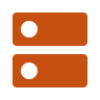 An orange data server icon